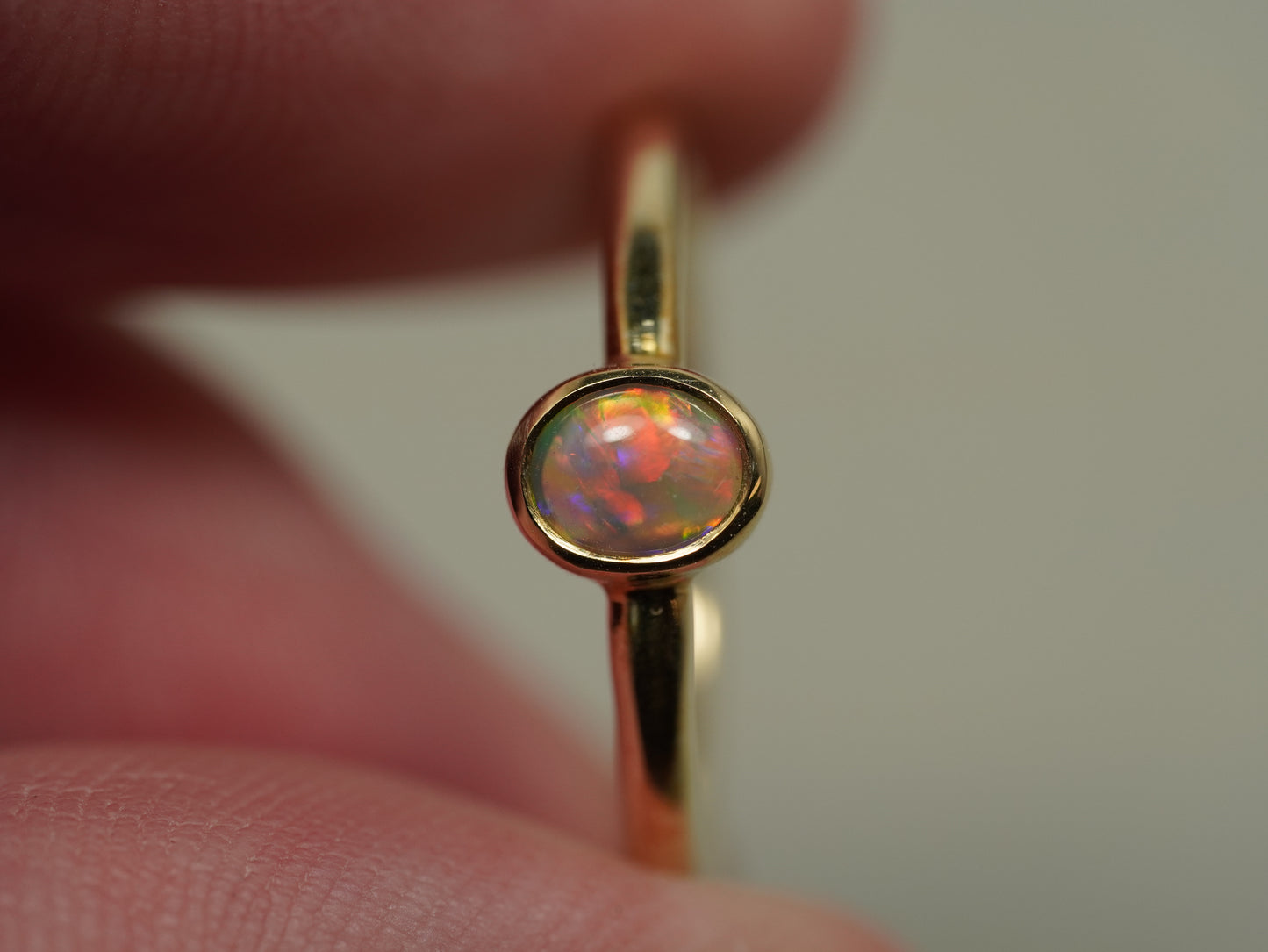 Crystal Opal ring 14k gold BNB504