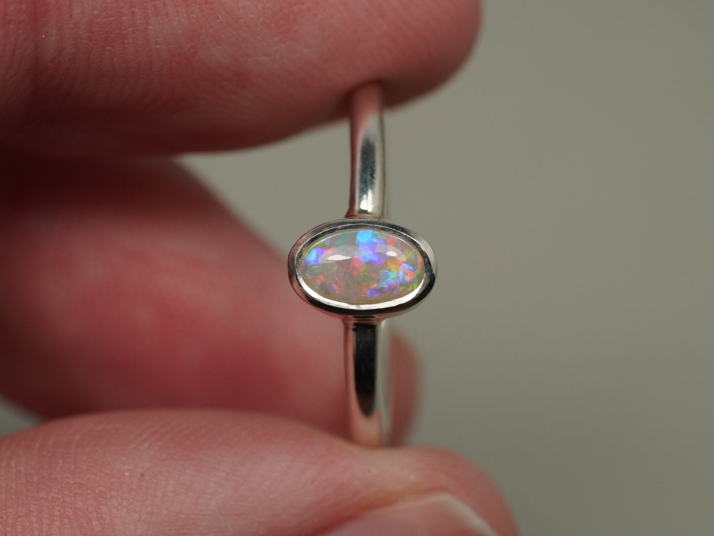 Crystal Opal ring silver BLH459