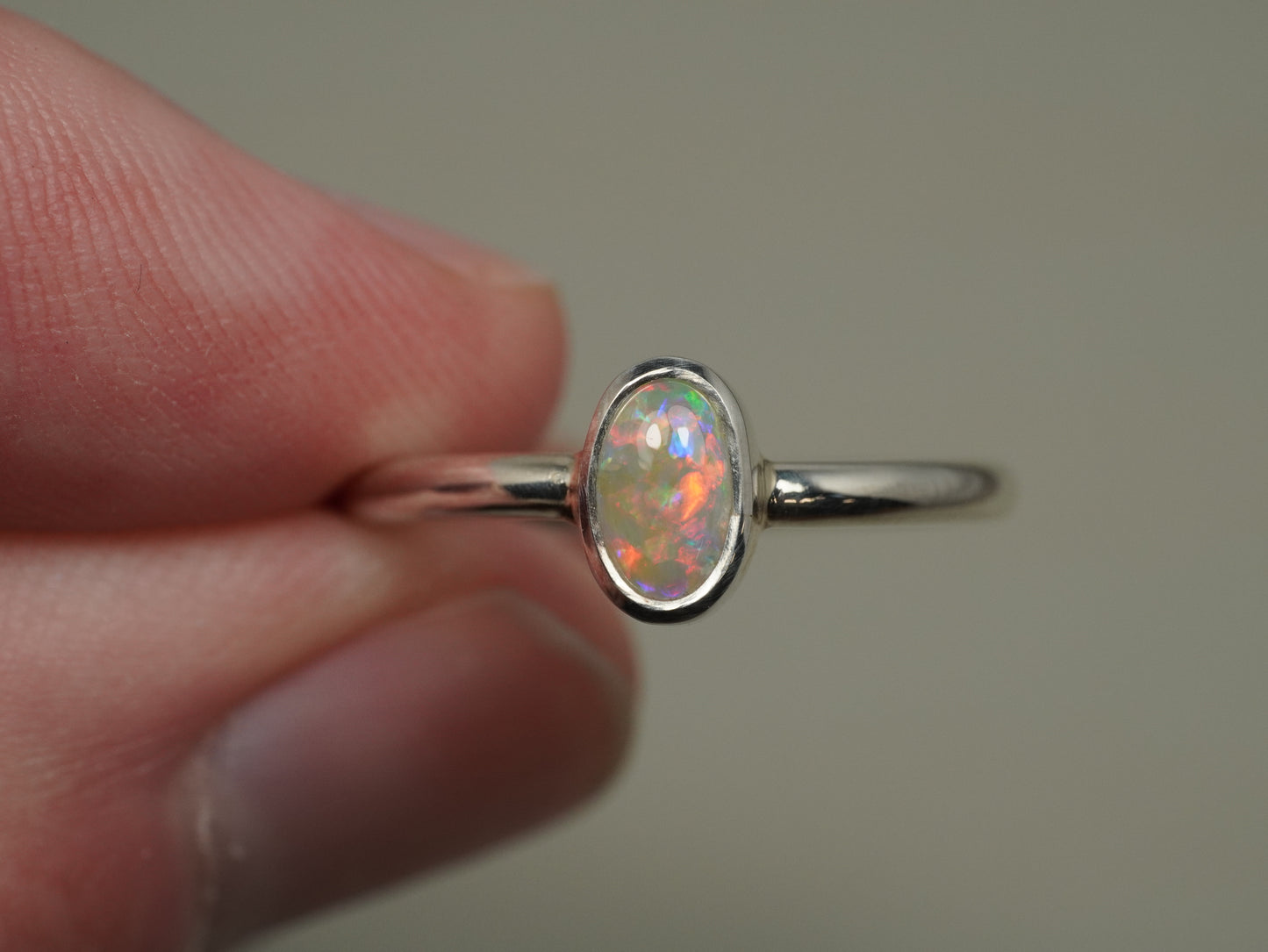 Crystal Opal ring silver BLH459