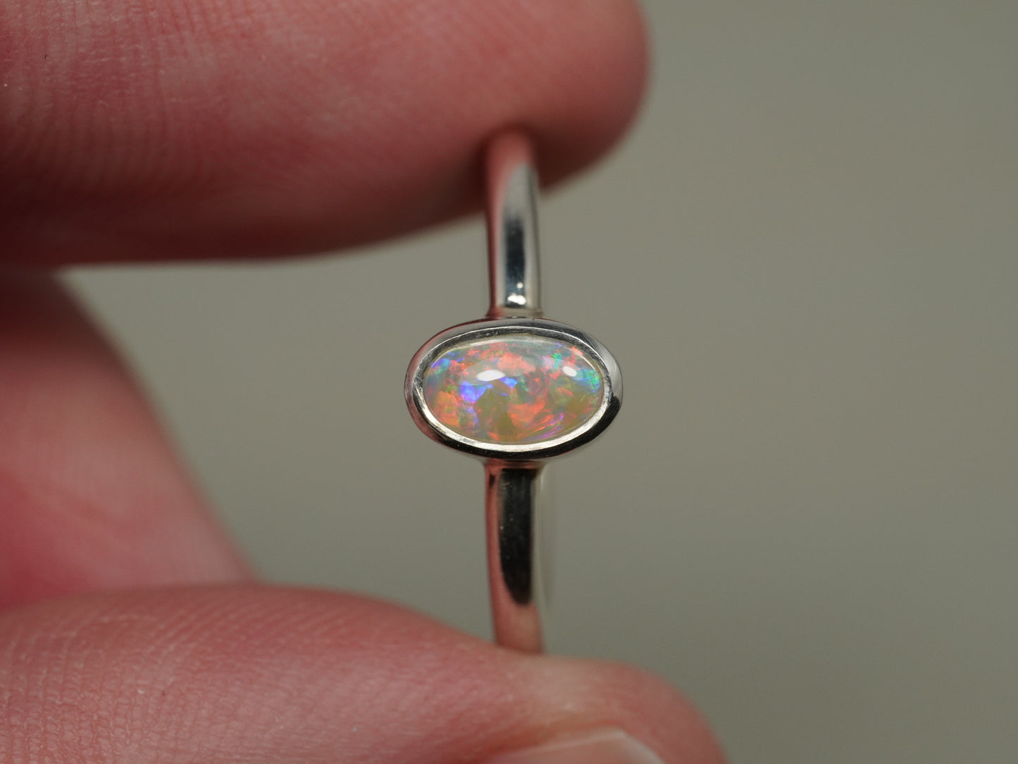 Crystal Opal ring silver BLH459