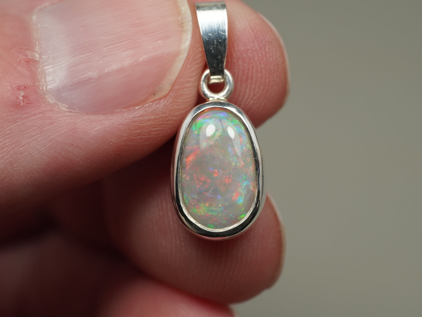 Dark Opal pendant silver BOB492