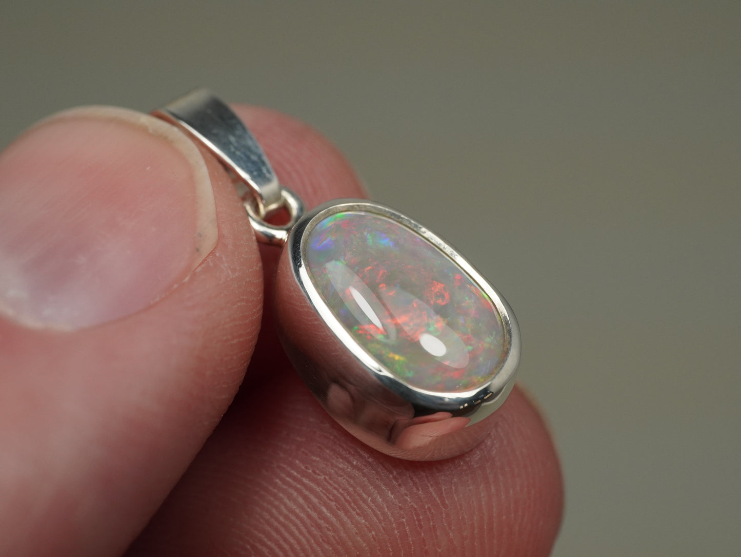 Dark Opal pendant silver BOB492