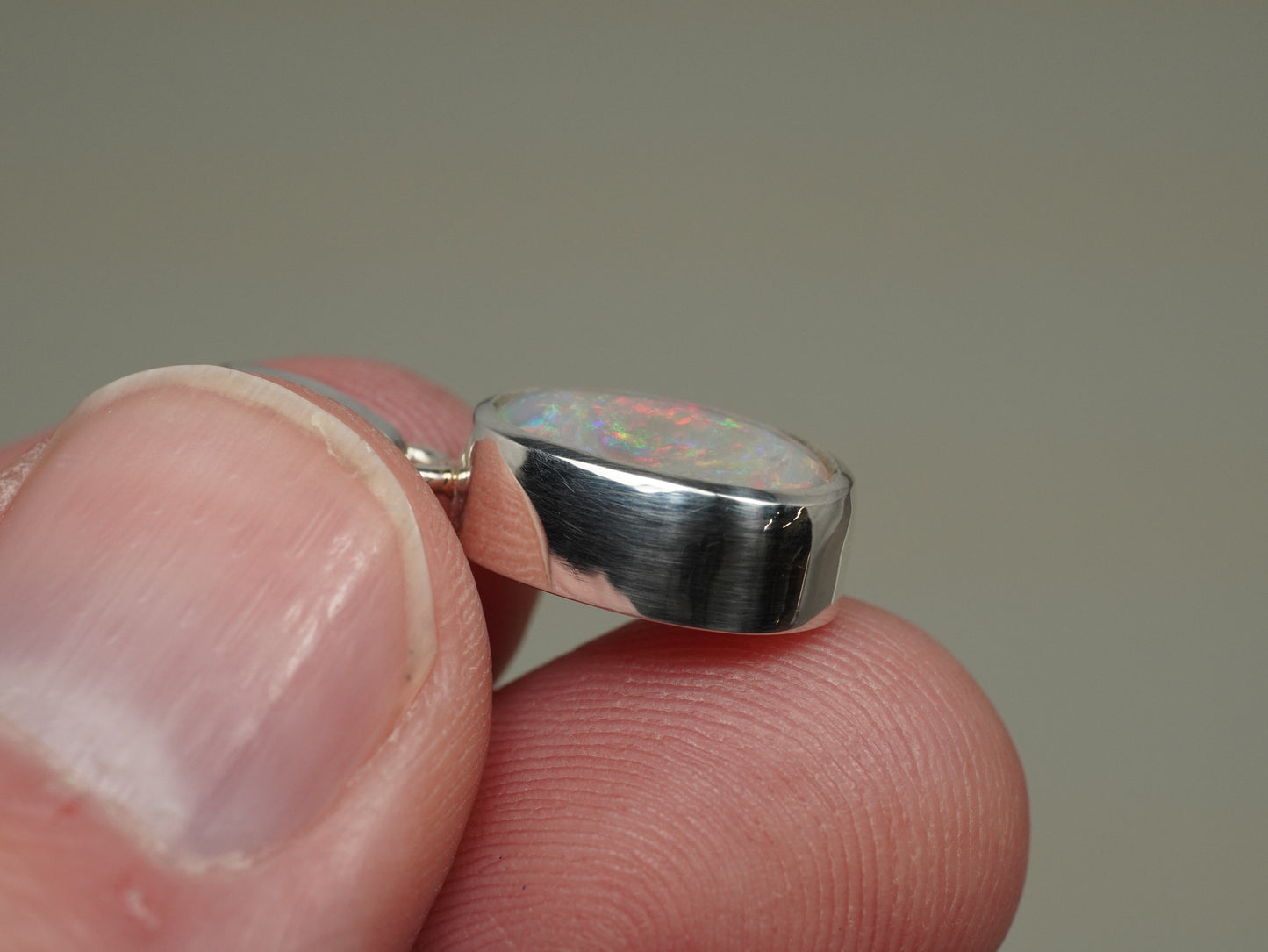 Dark Opal pendant silver BOB492