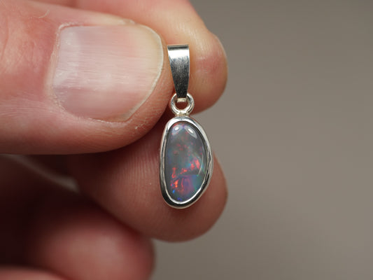 Dark Opal pendant silver DCB774