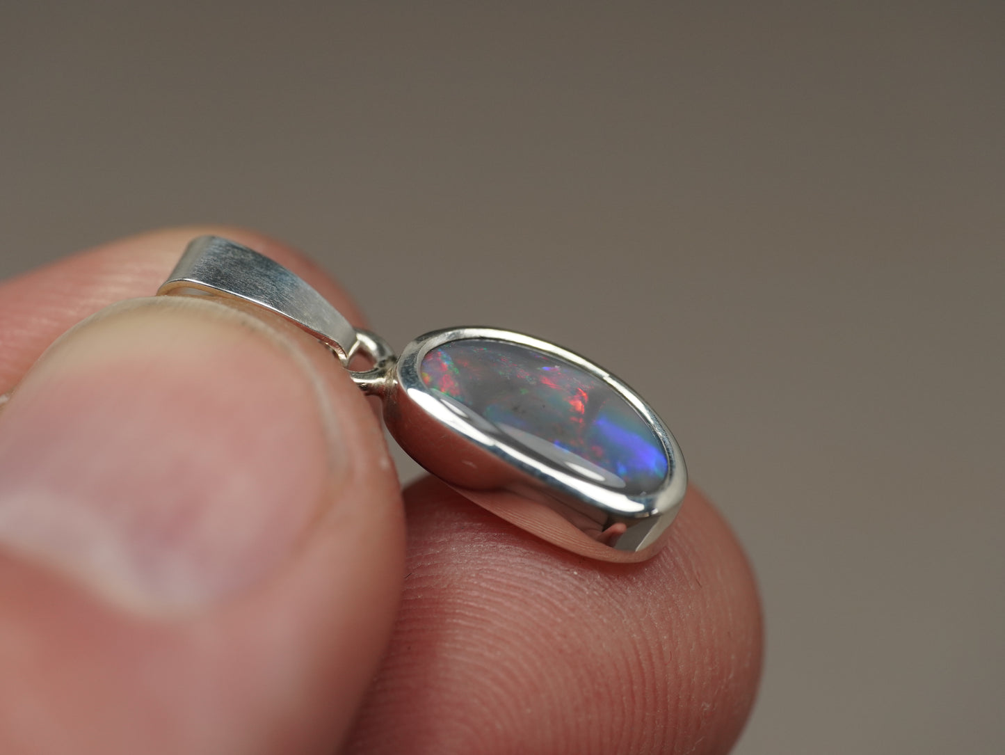 Dark Opal pendant silver DCB774