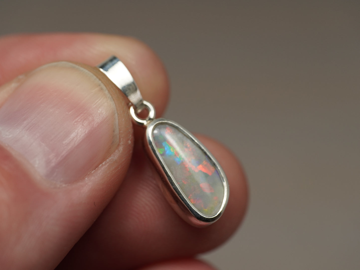 Crystal Opal pendant silver COC02