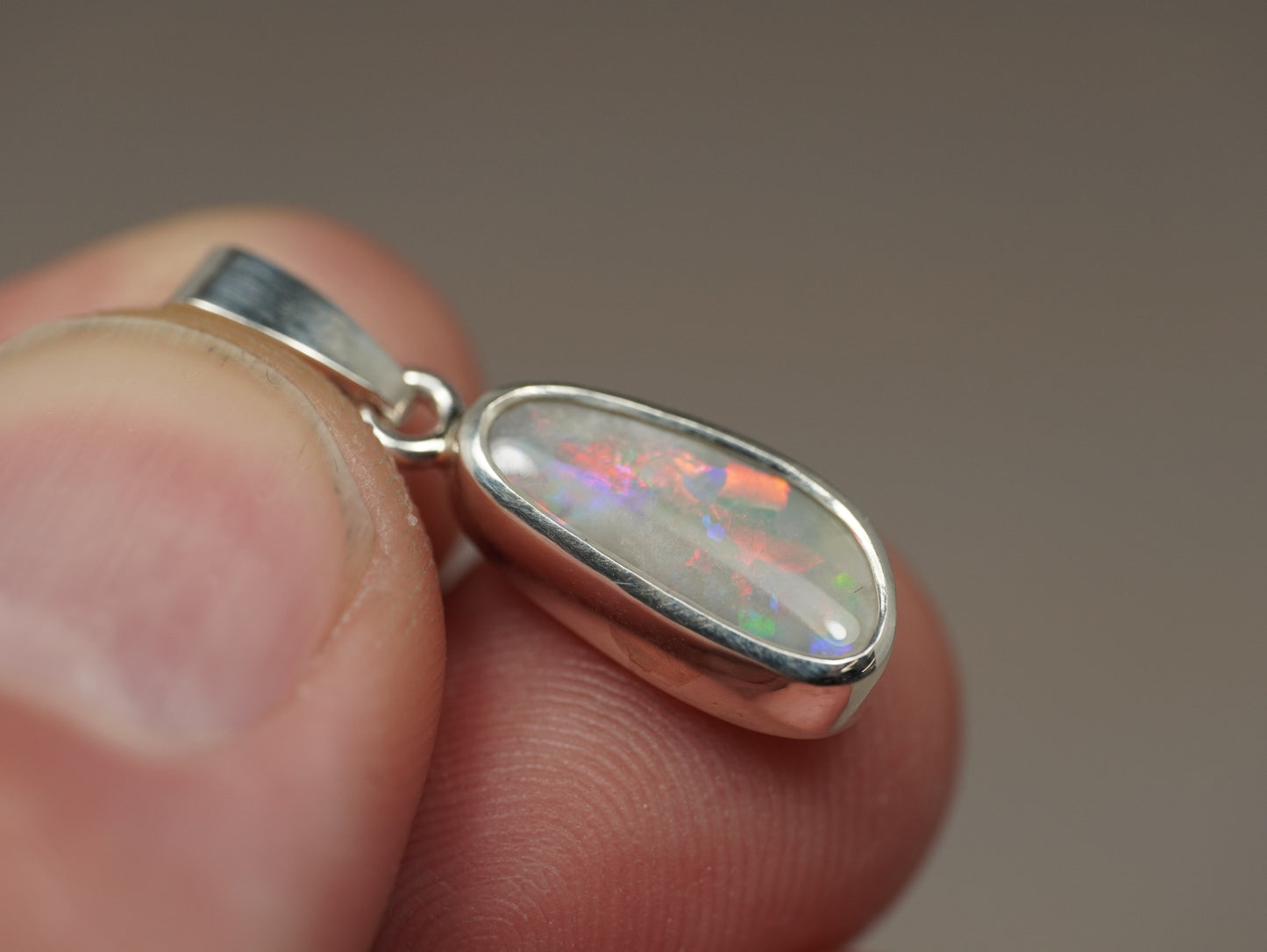 Crystal Opal pendant silver COC02