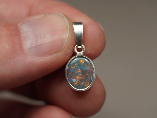 Dark Opal pendant silver CLM718