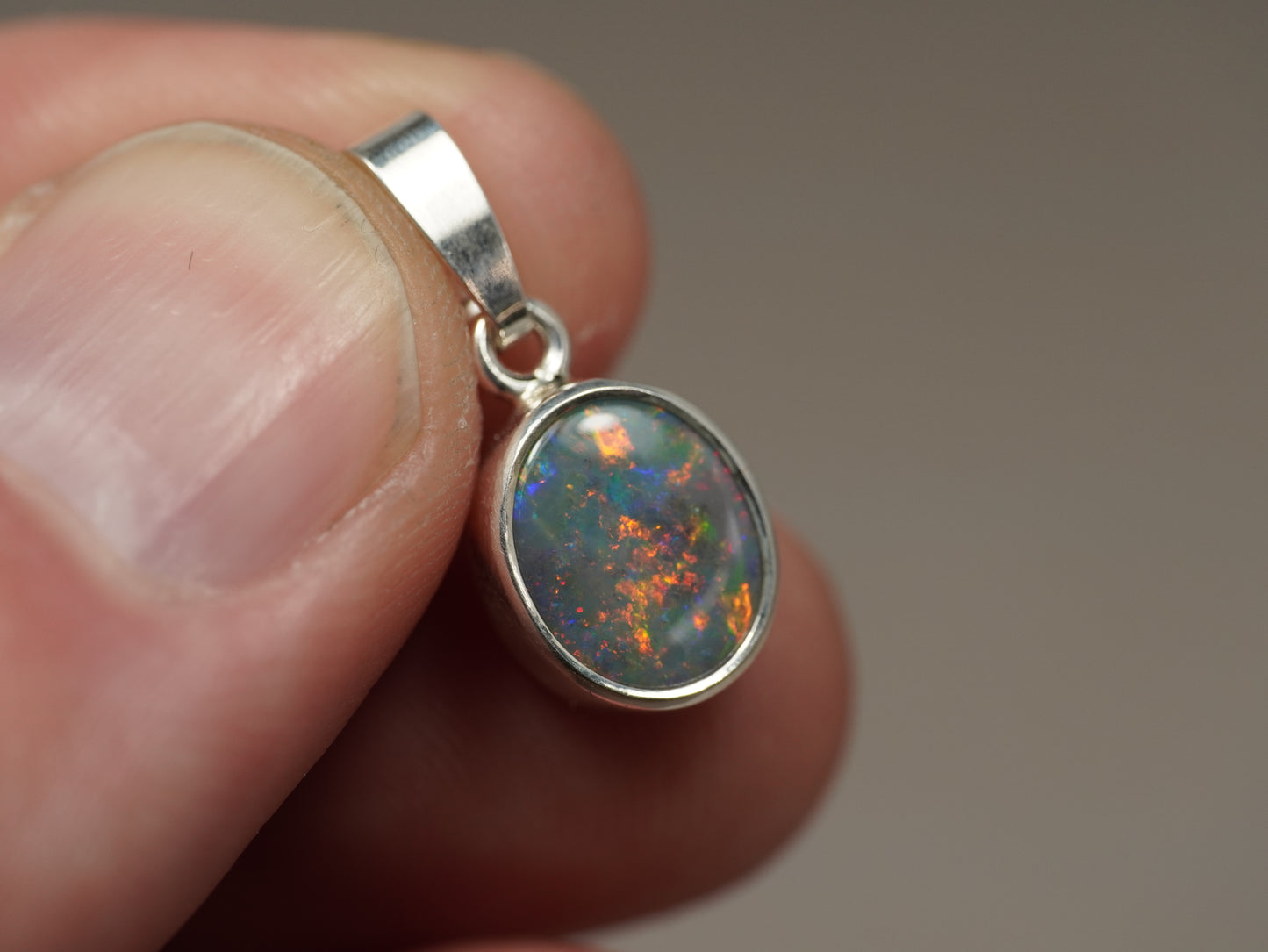 Dark Opal pendant silver CLM718