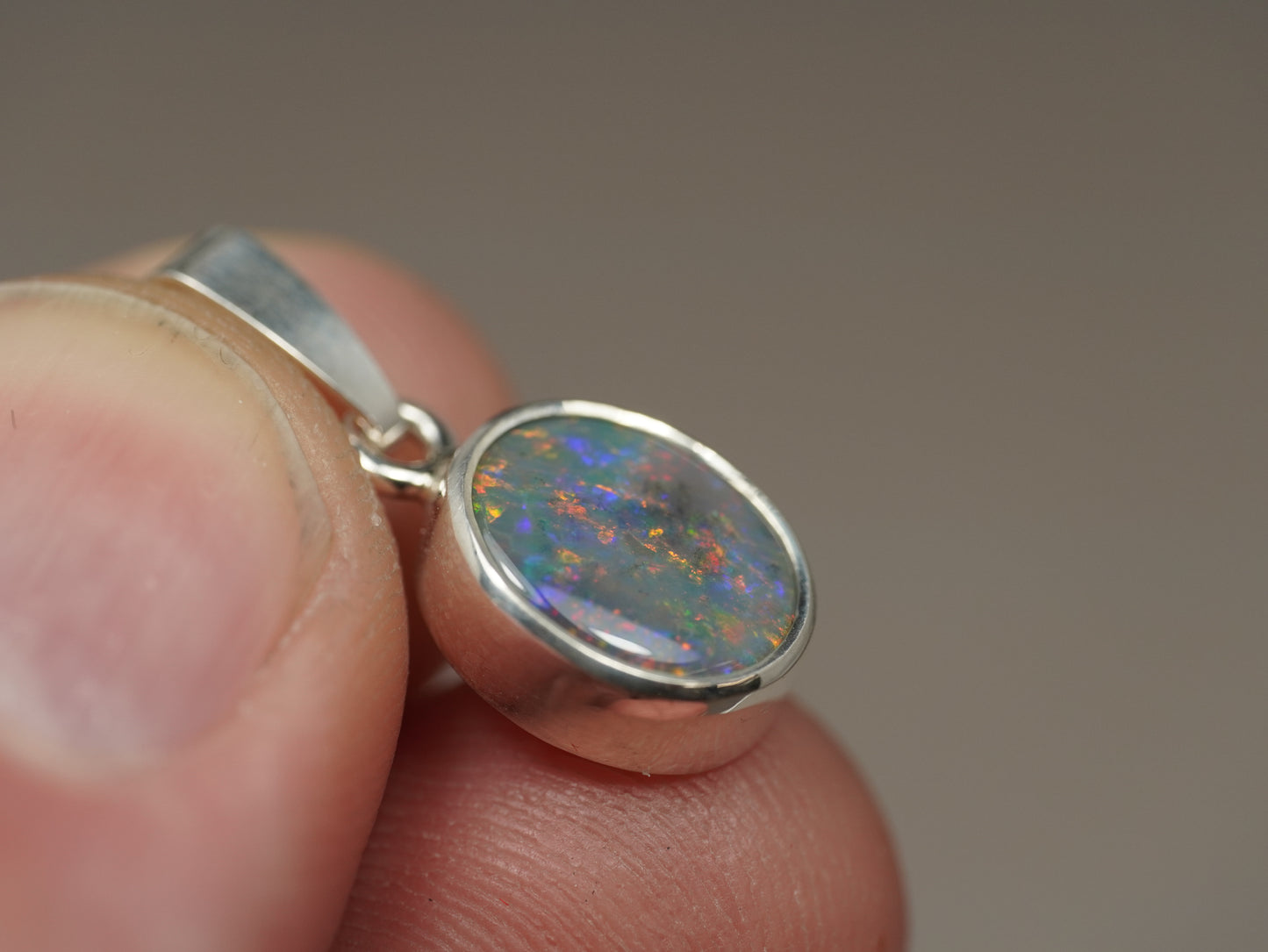 Dark Opal pendant silver CLM718