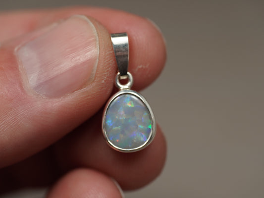 Dark Opal pendant silver CDB604
