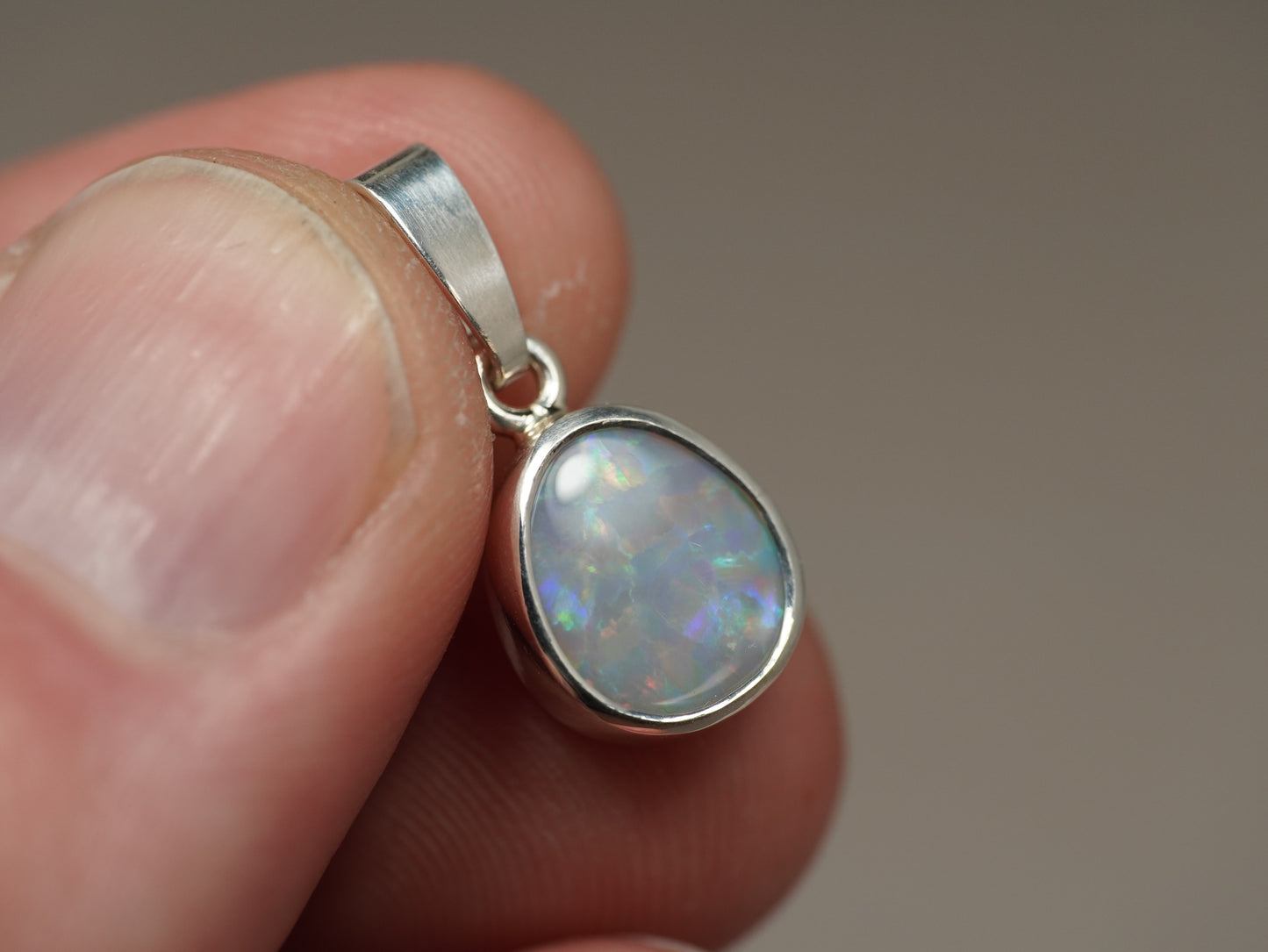Dark Opal pendant silver CDB604