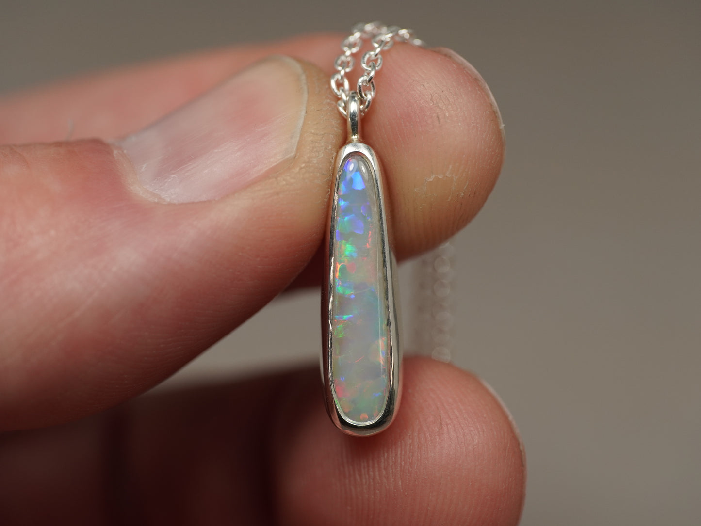 Crystal Opal pendant silver COC01