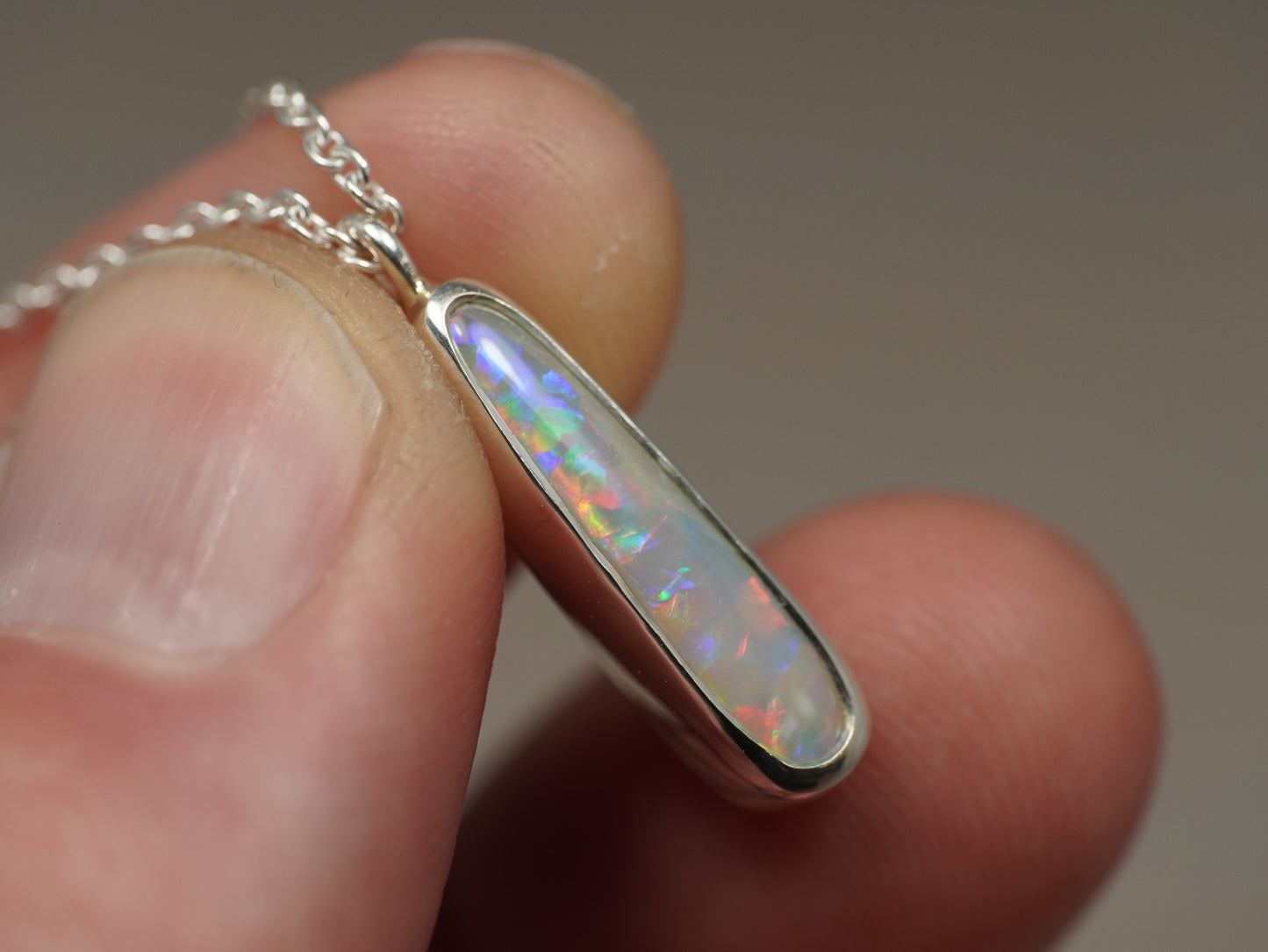 Crystal Opal pendant silver COC01