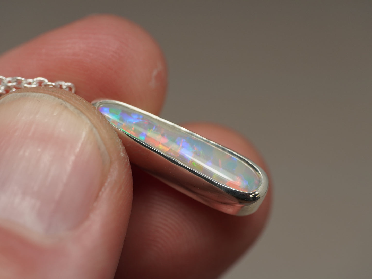 Crystal Opal pendant silver COC01