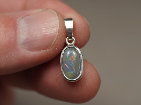 Dark Opal pendant silver DCB775