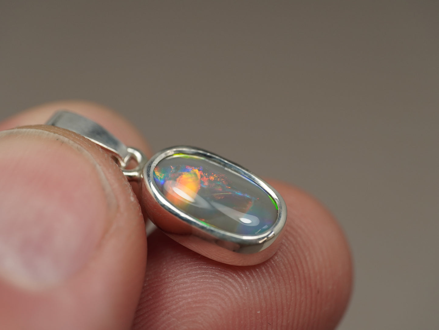 Dark Opal pendant silver DCB775