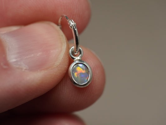 Dark Opal earring silver OHZ5
