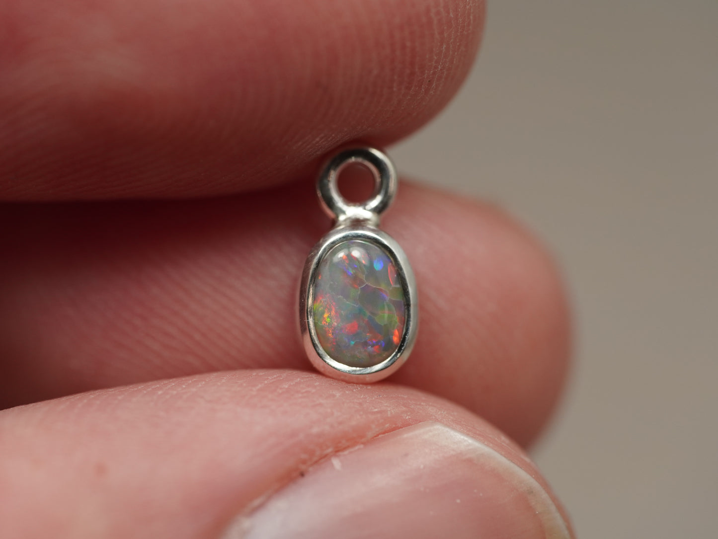 Dark Opal earring silver OHZ6