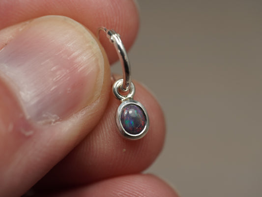 Black Opal earring silver OHZ7