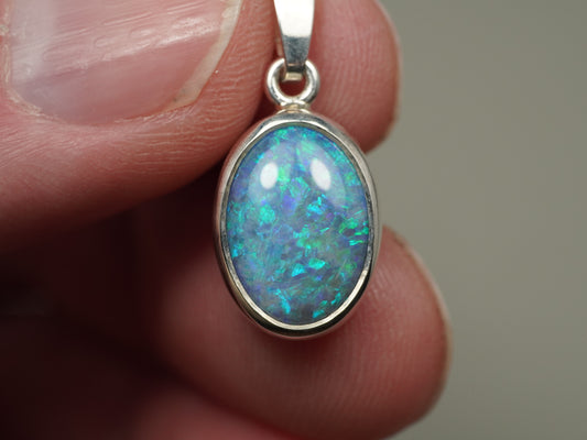 Dark Opal pendant silver CED02