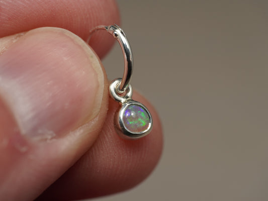 Dunkler Opal-Anhänger Silber CED02