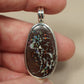 Pendentif opale foncée argent CED02
