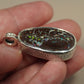 Pendentif opale foncée argent CED02