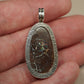 Pendentif opale foncée argent CED02