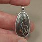 Pendentif opale foncée argent CED02